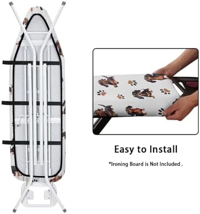 Heatproof Ironing Board Cover Dachshund Dog Paw Print Pattern Ironing Board - Image 4