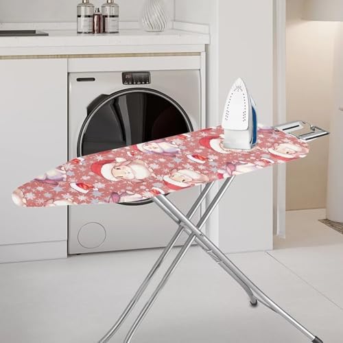 Christmas Rabbit Ironing Board Cover, Winter Snowflake Cute Bunny Print - Image 2