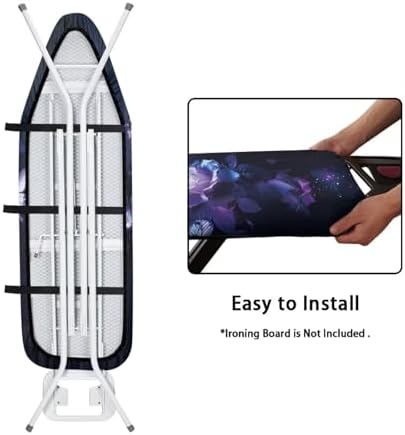 Purple Rose Ironing Board Cover and Pad Extra Thick Heavy Duty Padded 3 Layers - Image 5