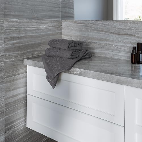 Tens Towels 6 Piece Hand Towels Set 16 x 28 Inches, Dark Grey - Image 2