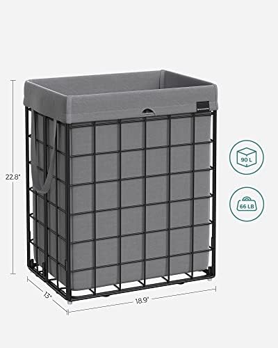 SONGMICS Laundry Hamper, Collapsible, 23.8 Gal. - Image 5