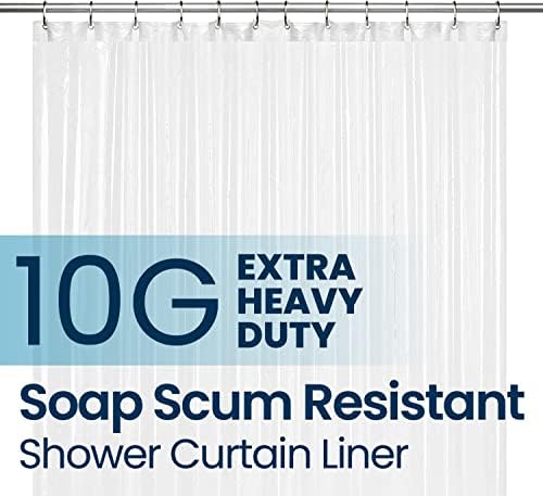 LiBa Shower Curtain PEVA 10G, 72x78 Inch Waterproof Frosted - Image 6