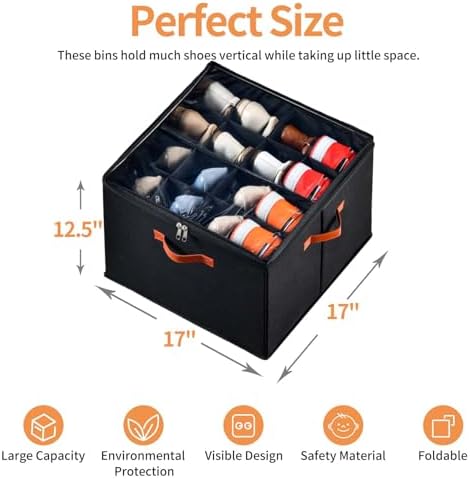 INSTY 2 Pack Shoe Organizer for Closet, Fits up to 32 Pairs, Adjustable - Image 2