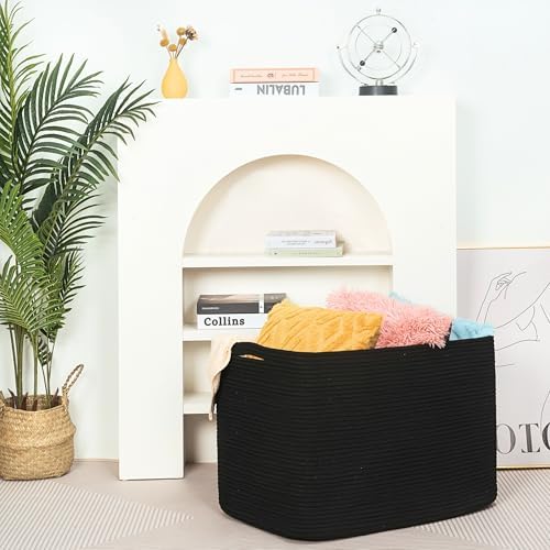 MINTWOOD Design 112L Extra Large Blanket Basket Holder Living Room, Pool Towels - Image 6