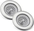Amazon Basics 2pcs Kitchen Sink Strainer, Stainless Steel Sink Drain Strainer by AmazonBasics