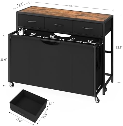 Laundry Sorter, Rolling Laundry Hamper - Image 7