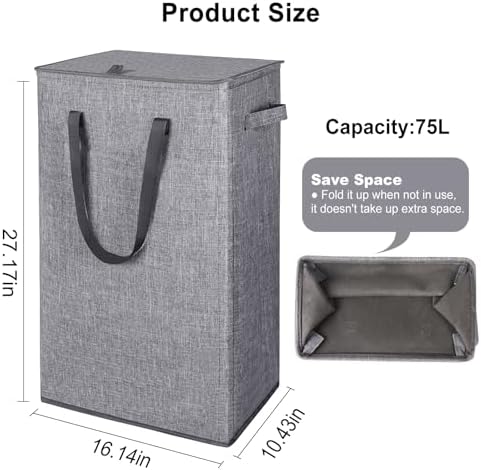 Odonata 75L Slim Laundry Hamper - Image 2