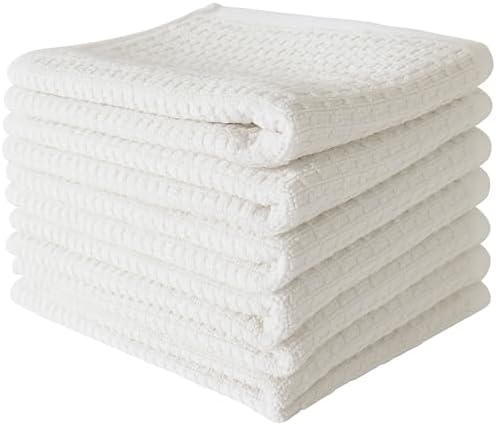CRAFTSWORTH Cotton Kitchen Towels15 x 26" Solid White Kitchen Hand Towels - Image 2