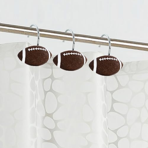 12-Piece Football Shower Curtain Hooks - Image 6