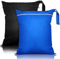 Shappy 2 Pack Wet Dry Bag Travel Laundry Waterproof, Solid Black Navy by Shappy