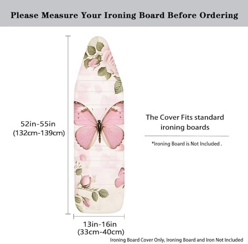 Butterfly Rose Ironing Board Cover, Fits Most Standard Boards, Thick Padding - Image 5