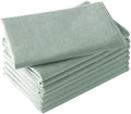 Microfiber Glass Cleaning Cloth 8 Pack, 16 Inch x 12 Inch, Lint Free Quickly by Vnoss
