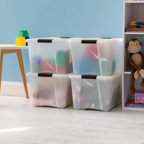 IRIS USA 4-Pack 40 Quart Storage Bins - Image 2
