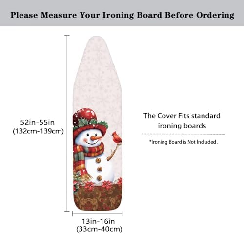 Robin Snowman Ironing Board Cover Standard Size Christmas Iron Board Cover - Image 5