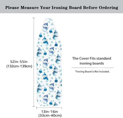 Snowman Ironing Board Cover Extra Thick Heavy Duty Padded 3 Layers, Christmas - Image 5