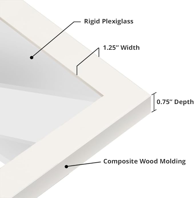 wallsthatspeak 16x18 white Picture Frame for Puzzles Posters Photos or Artwork