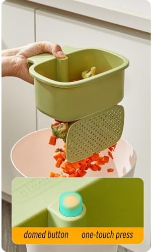 Kitchen Sink Strainer Basket, Faucet Hanging Strainer, Press Automatic Dumping - Image 4
