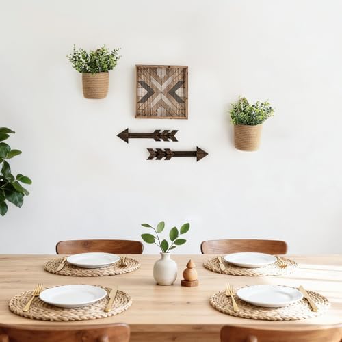 Dahey 2Pcs Woven Hanging Wall Basket 5.5"W×6.2"H - Image 2