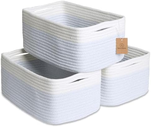 NaturalCozy 13.5”x8.5”x5.5” Rectangle Storage Baskets by NaturalCozy