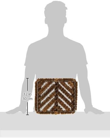 Rubber-Cal "Herringbone" Coir Boot Scraper Brush, 2.5 by 12 by 13-Inch - Image 3