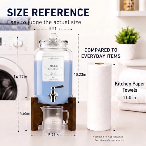 Glass Laundry Detergent Dispenser, 108oz - Image 6