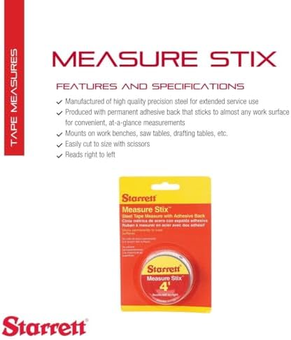 Starrett Tape Measure Stix, 1/2" x 48", S1 Style - Image 2