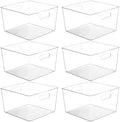 Vtopmart 6 Pack Extra Large Clear Storage Bins, 11x11 Cube Organizer by Vtopmart