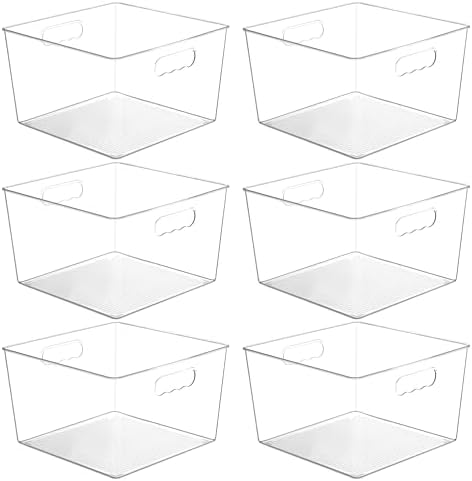 Vtopmart 6 Pack Extra Large Clear Storage Bins, 11x11 Cube Organizer by Vtopmart