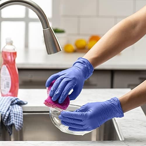 GUSTO Blue Disposable Nitrile Gloves - Image 3