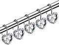 HBlife 12 Pcs Acrylic Decorative Rolling Diamond Shower Curtain Hooks Rust by HBlife