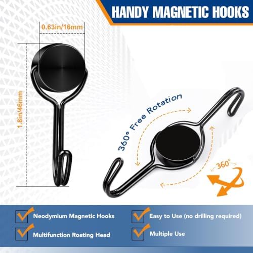 TRYMAG Magnetic Hooks for Cruise Cabins 30PCS 30lbs - Image 2