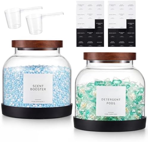 2 Pack Glass Laundry Pods Container by Zhehao