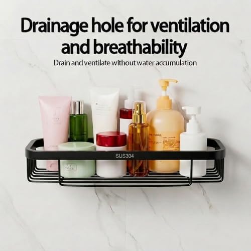 Corner Shower Caddy, 201 Stainless Steel Bathroom Shelf Organizer, Wall Mounted - Image 4