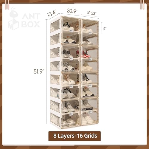 ANTBOX Foldable Shoe Rack, Shoe Organizers - Image 3
