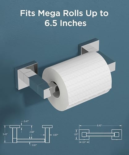 FORIOUS Commercial Toilet Paper Holder Wall Mount Bathroom Tissue Holder - Image 2
