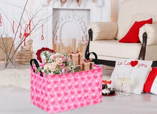 MAIZMZ Girls Storage Basket Heart Print Storage Cube - Image 7