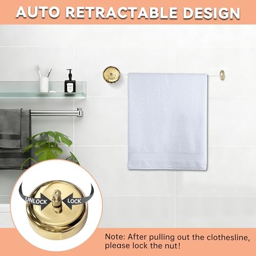Retractable Clothesline, Wall Mounted Adjustable Clothing Rope - Image 3