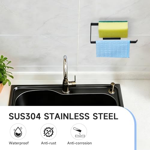 Sponge Holder for Kitchen Sink, Adhesive Dishcloth Holder, Dish Sponge Kitchen - Image 5