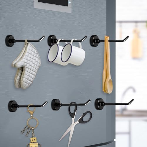 XIHIRCD 6pcs Magnetic Hooks, 1.7lb 3 Inch Long Cruise Cabins Hooks - Image 5