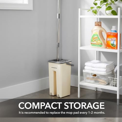 OVENTE Mop and Bucket Wringer Set, Washable Microfiber Pad - Image 6
