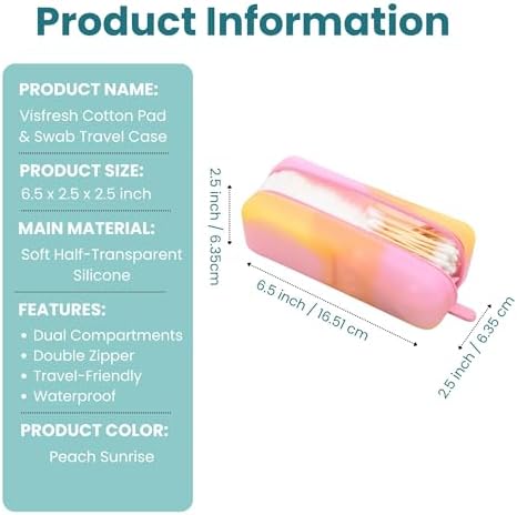 Cotton Pad Swab Travel Case, 2-in-1 Waterproof Organizer - Image 4