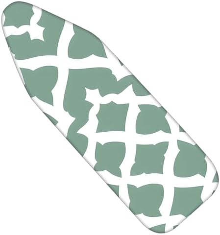 Nuxovilar Green Geometric Ironing Board Cover 15x54 Inches Polyester by Nuxovilar