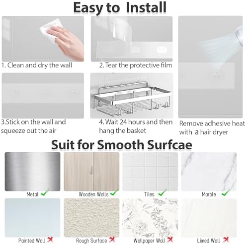 Liuoud 5 Pack Shower Caddy for Inside Shower - Image 7