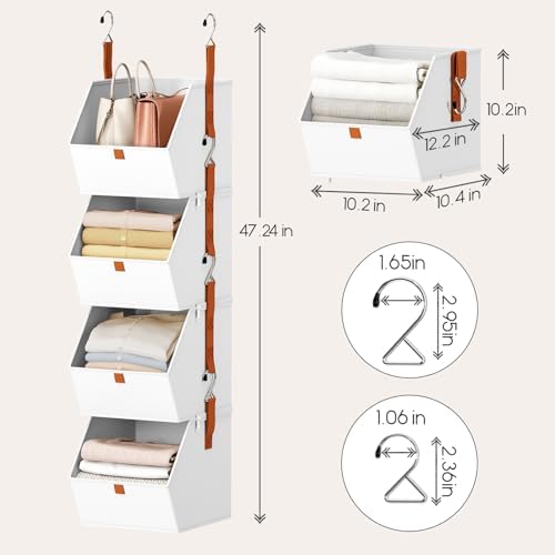 Homsorout Hanging Closet Organizer 4 Tier - Image 3