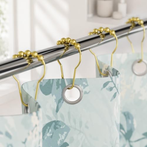 Bathway Shower Curtain Rings, Shower Curtain Hooks Gold Shower Rings Rust Proof by Bathway