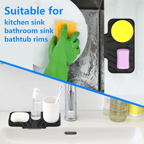 Sponge Holder for Kitchen Sink, Dish Sponge Holder Soap Tray - Image 6