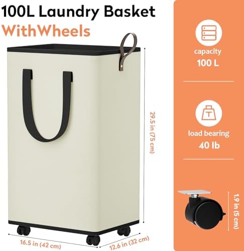 SpaceTrove Rolling Laundry Basket - Image 2