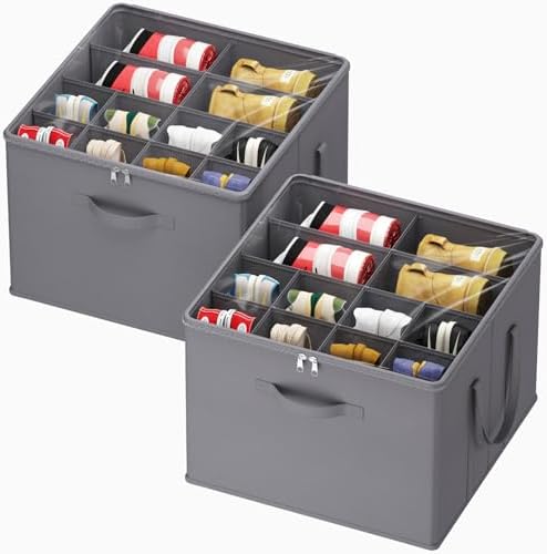 Lifewit Shoe Storage Organizer for Closet, Holder Box, 2 Pack by Lifewit