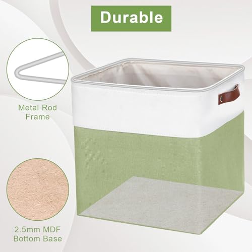Bagnizer 13x13 Cube Storage Bins, Collapsible Fabric Storage Box, 4 Pack Closet - Image 4