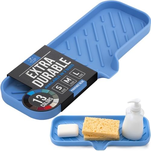 Zulay Kitchen Large Silicone Sponge Holder – Flexible Sink Organizer Tray by ZulayKitchen
